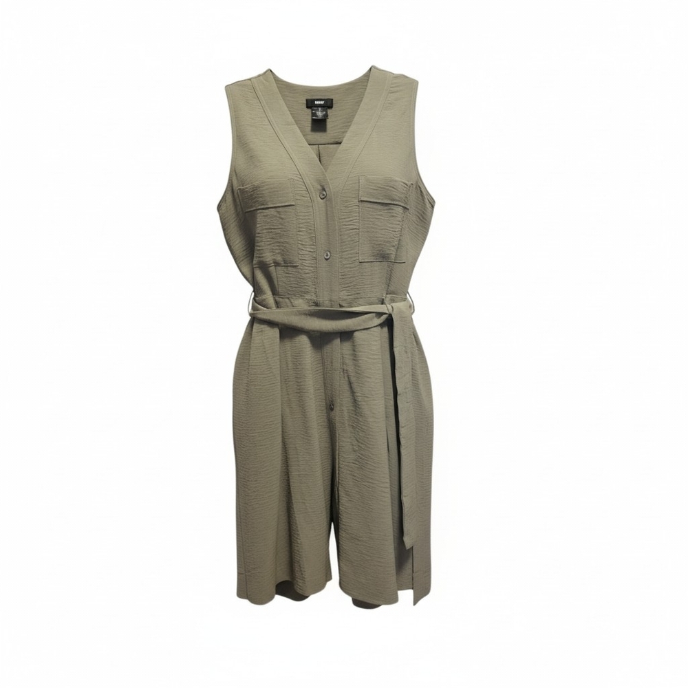 🔴Dkny Olive Green Button Down Dress